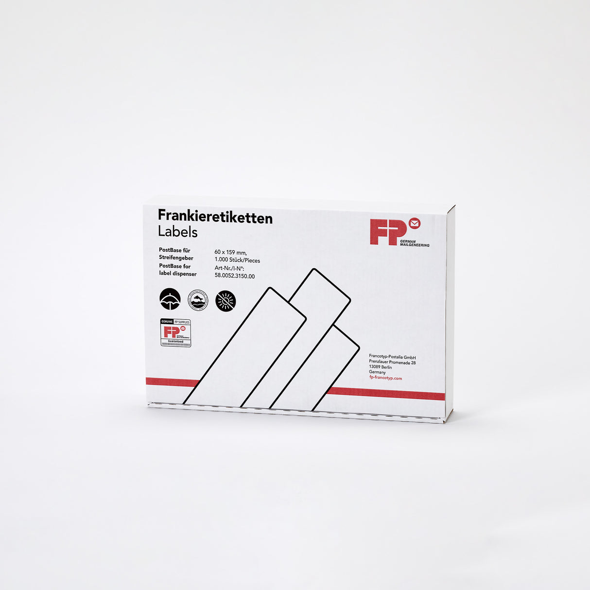 PostBase Classic Medium autocollante (159 mm x 45 mm)